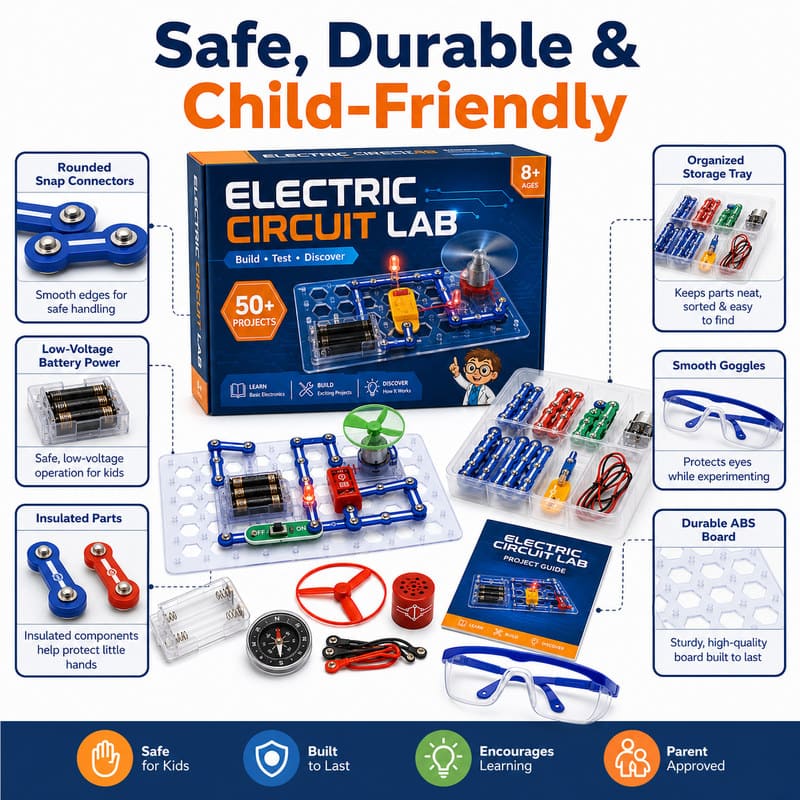 Electric Circuit STEM Science Kit printing detail