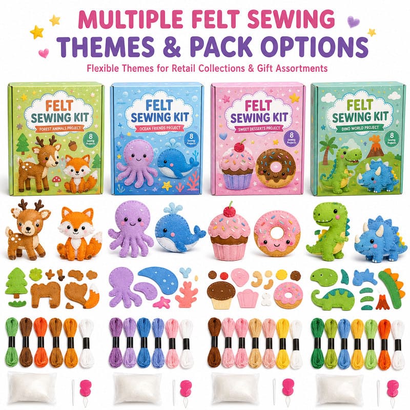 Fairytale Friends Felt Sewing Kit finished sample detail