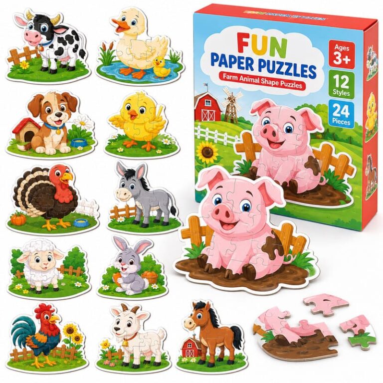 Farm Animal Paper Puzzle Set product image