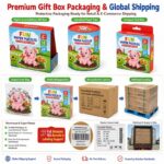 Farm Animal Paper Puzzle Set piece shape detail