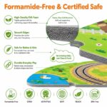 43-Piece Farm Train Set EVA Foam Puzzle Play Mat printing detail