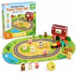 43-Piece Farm Train Set EVA Foam Puzzle Play Mat front view