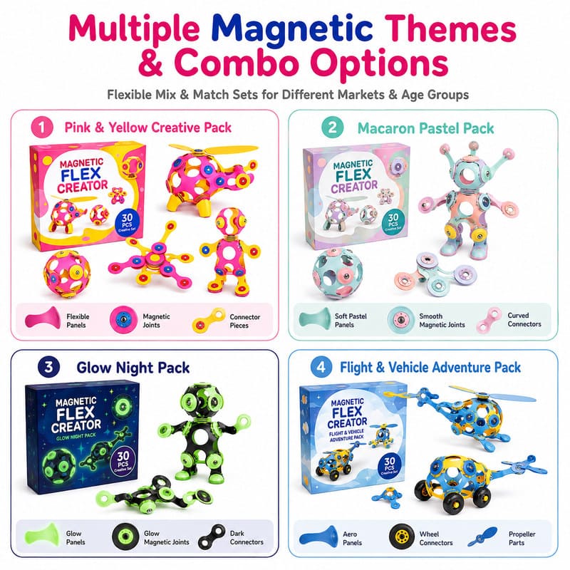 Flexible Magnetic Construction Set custom artwork detail