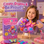 Flower & Butterfly Poke Art Kit finished craft example