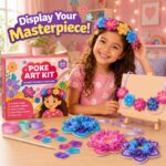 Flower Crowns & Garlands Poke Art Kit finished craft example