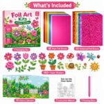 Flower Garden Foil Art Kit kit contents view