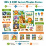 Forest Animal Wooden Puzzle Set board and material detail