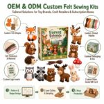Forest Friends Felt Sewing Kit yarn and material detail