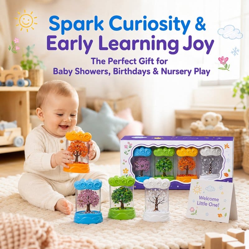 Four Seasons Sensory Tree Tube Set finished project example