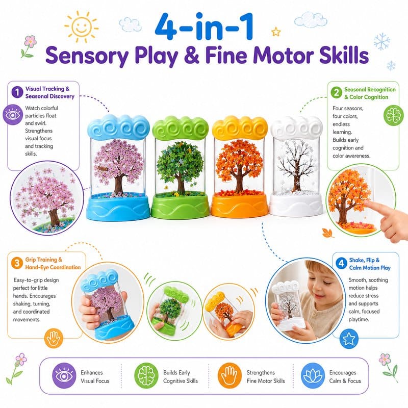 Four Seasons Sensory Tree Tube Set size and dimensions