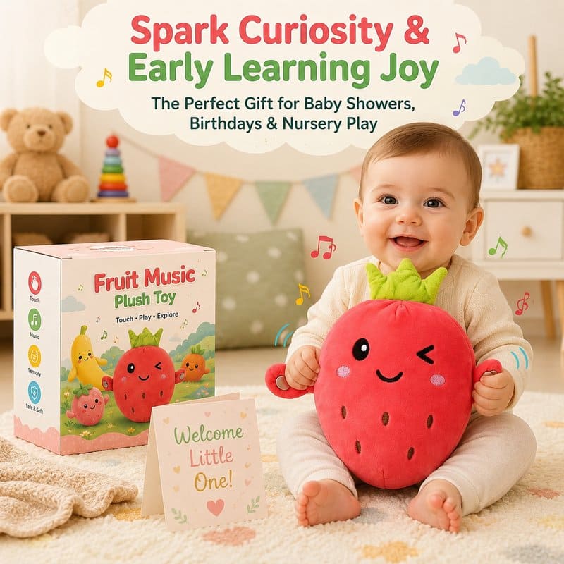 Fruit Music Plush Sensory Toy finished project example