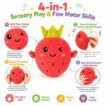 Fruit Music Plush Sensory Toy size and dimensions