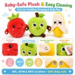 Fruit Music Plush Sensory Toy Set color and texture detail