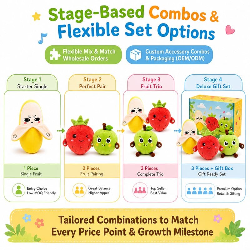Fruit Music Plush Sensory Toy Set activity feature detail