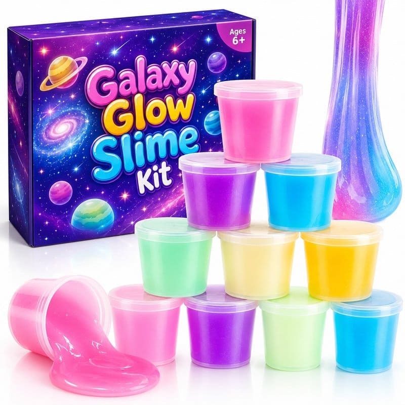 Galaxy Glow Slime Kit front view