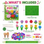 Garden Flowers Poke Art Kit activity step detail