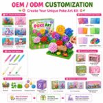 Garden Flowers Poke Art Kit custom artwork detail