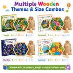 Geometric Wooden Shape & Tangram Puzzle Set custom artwork detail