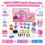 Girls 100+ Science Experiment Kit board and material detail