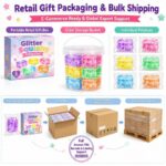 Glitter Squishy Fidget Set molds and tools detail