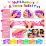 Glitter Squishy Fidget Set size and dimensions