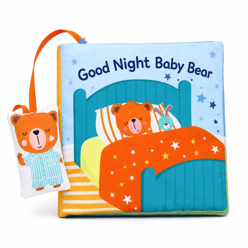Good Night Baby Bear Sensory Cloth Book front view