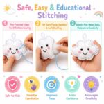 Happy Weather Felt Sewing Kit size and dimensions