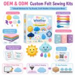 Happy Weather Felt Sewing Kit yarn and material detail