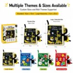 High Contrast Jungle Animals Sensory Cloth Book interactive feature detail