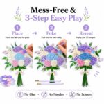 Hydrangea Flower Bouquet Poke Art Kit size and dimensions