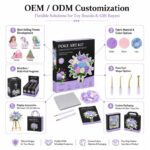 Hydrangea Flower Bouquet Poke Art Kit craft material detail