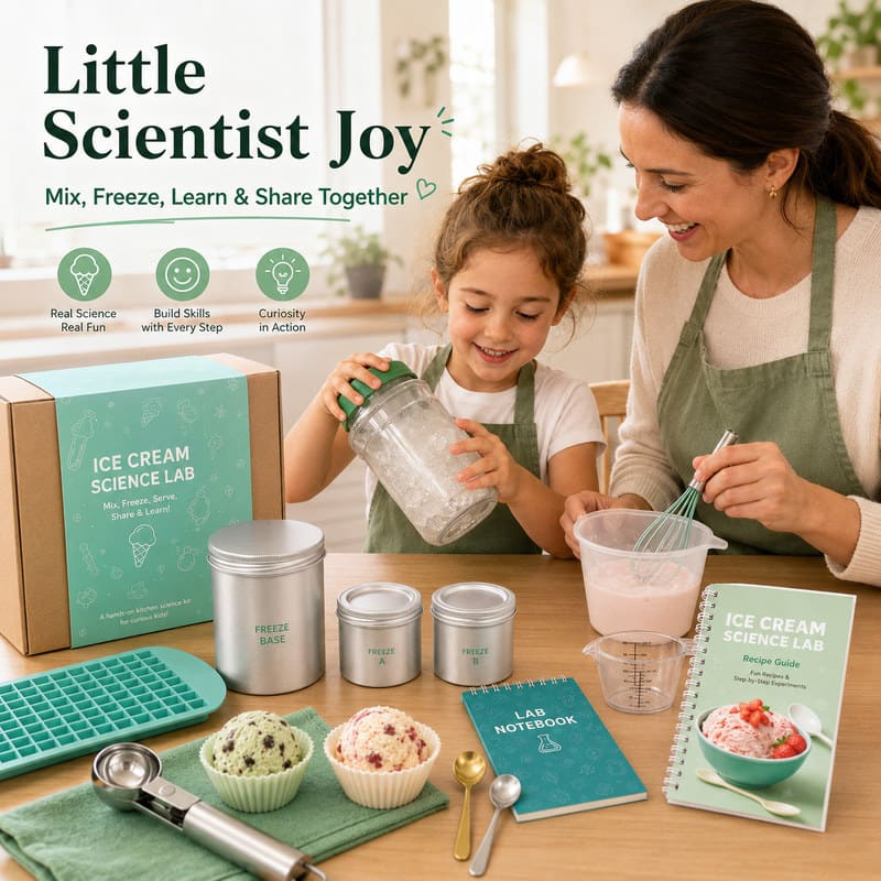 Ice Cream Science Lab Kit completed puzzle view