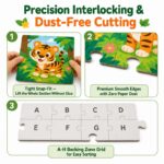 Jungle Animal Paper Puzzle Set size and dimensions