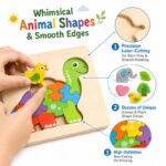 4-Piece Jungle Animal Wooden Puzzle Set size and dimensions