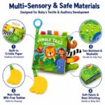 Jungle Tails Baby Fabric Activity Book size and dimensions