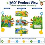 Jungle Tails Baby Fabric Activity Book set contents view