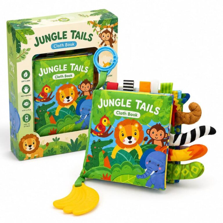 Jungle Tails Baby Fabric Activity Book product image