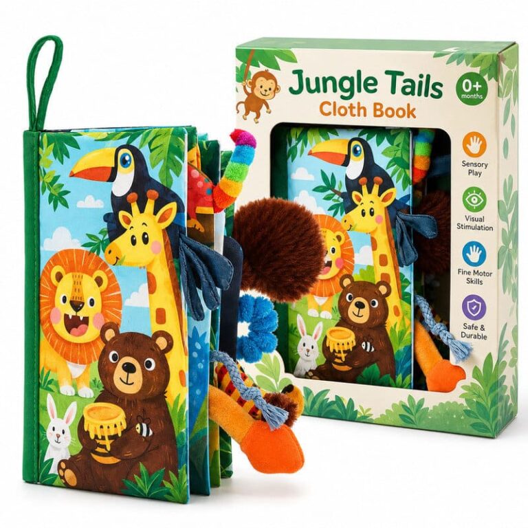 Jungle Tails Touch & Feel Cloth Book product image