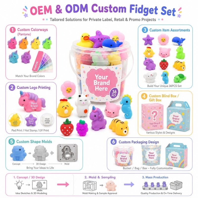 Kawaii Mochi Squishy Toy Bucket clay and sand material detail