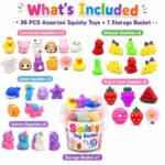 Kawaii Mochi Squishy Toy Bucket kit contents view