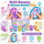 Kawaii Sensory Pouch Keychain Set size and dimensions