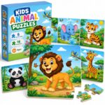 Kids Animal Paper Puzzle Set front view
