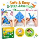 Kids Origami Paper Kit size and dimensions