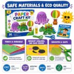Kids Paper Craft Activity Kit tools and accessories detail