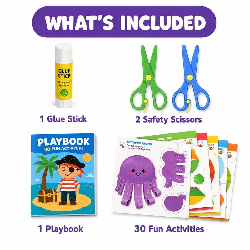 Kids Paper Craft Activity Kit kit contents view