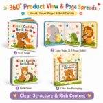 Custom Kiss & Cuddle Baby Bath Book – Soft Waterproof Color-Changing Book cover and page view