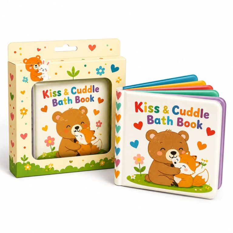Custom Kiss & Cuddle Baby Bath Book – Soft Waterproof Color-Changing Book product image