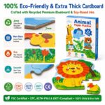 Lion Shaped Animal Paper Puzzle printing detail