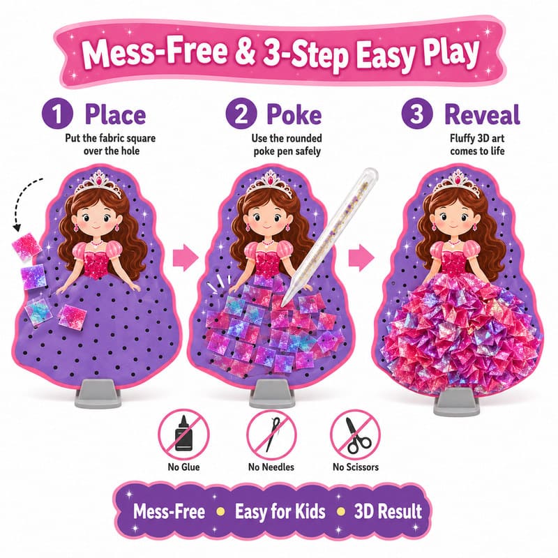 Magical Princess Poke Art Kit size and dimensions