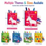 Magical Unicorns Baby Soft Cloth Book interactive feature detail
